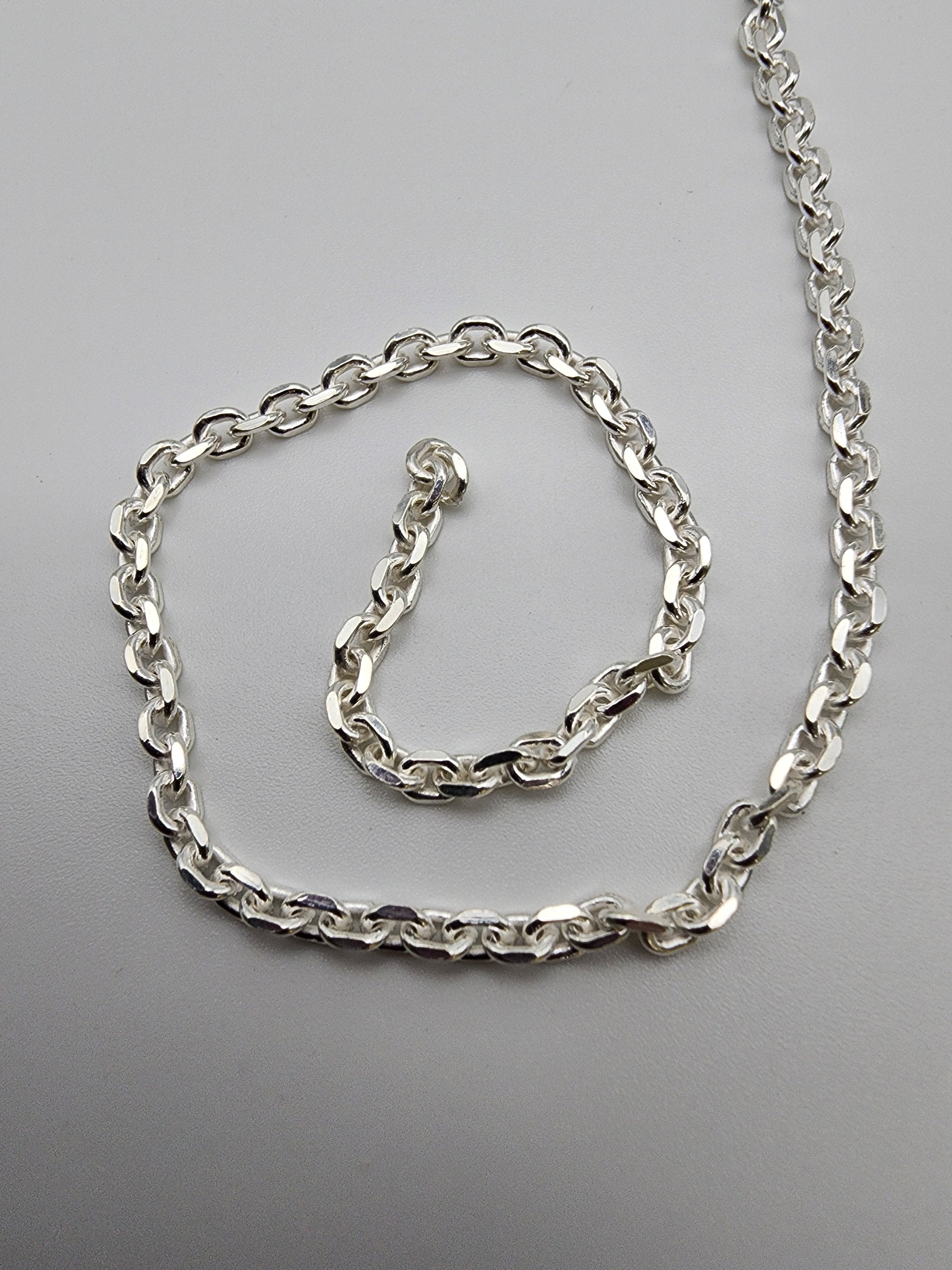 Sterling Silver Belcher Chain 3mm Sold By The Foot.