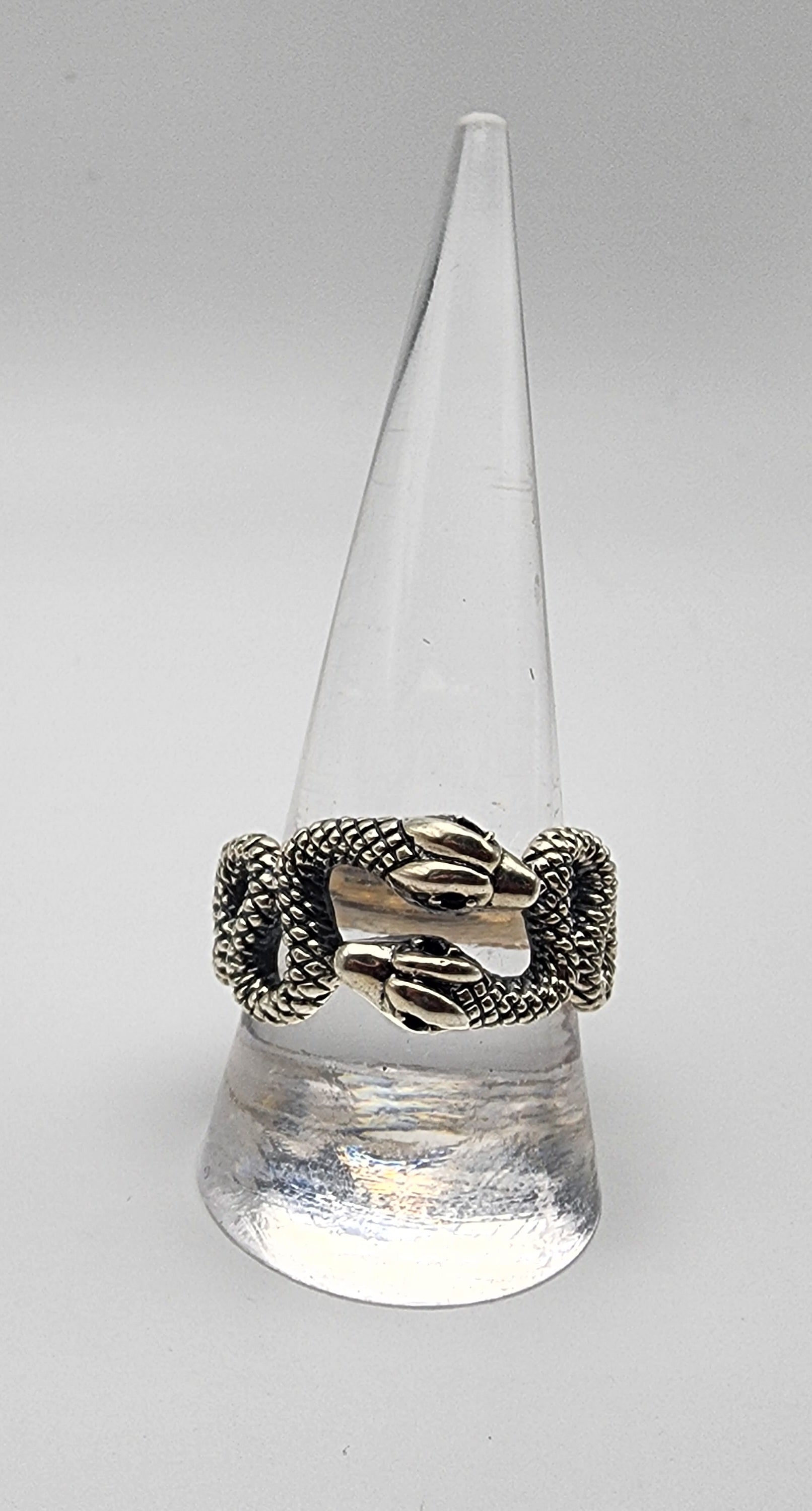 Sterling Silver Double Snake Ring.