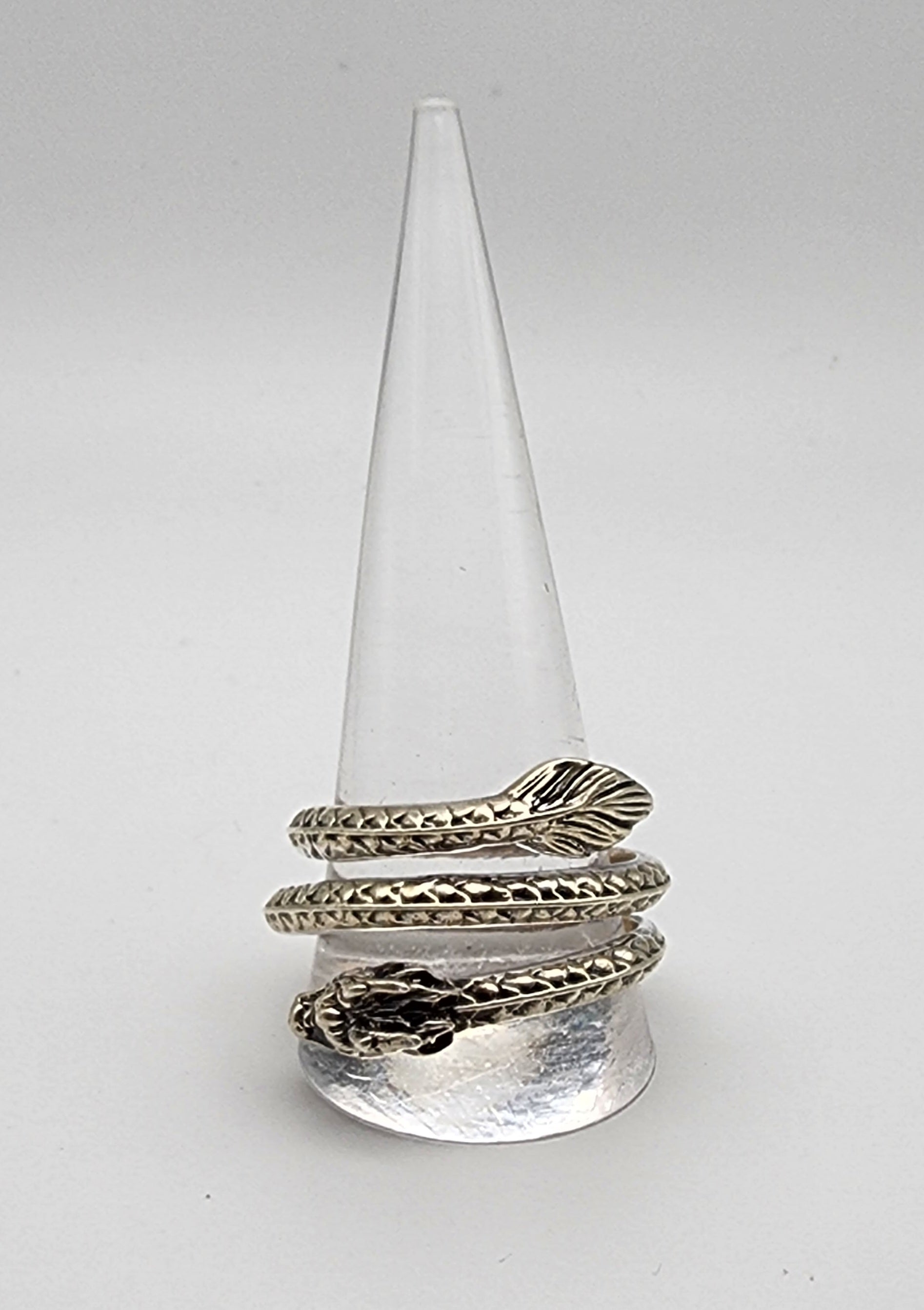 Sterling Silver Dragon Spiral Ring.