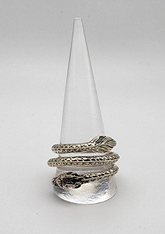 Sterling Silver Dragon Spiral Ring.