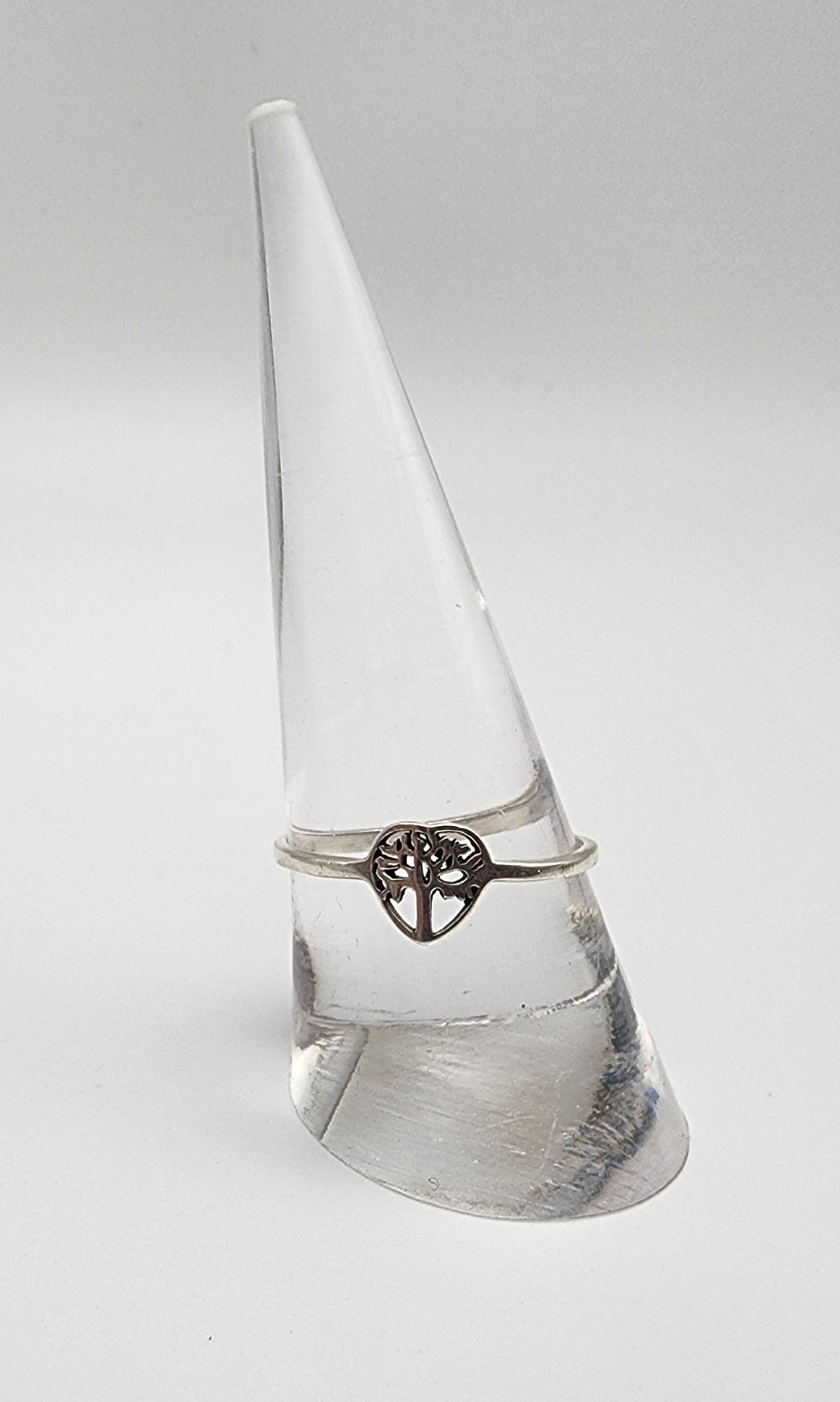 Sterling Silver Tree of Life Heart Ring.