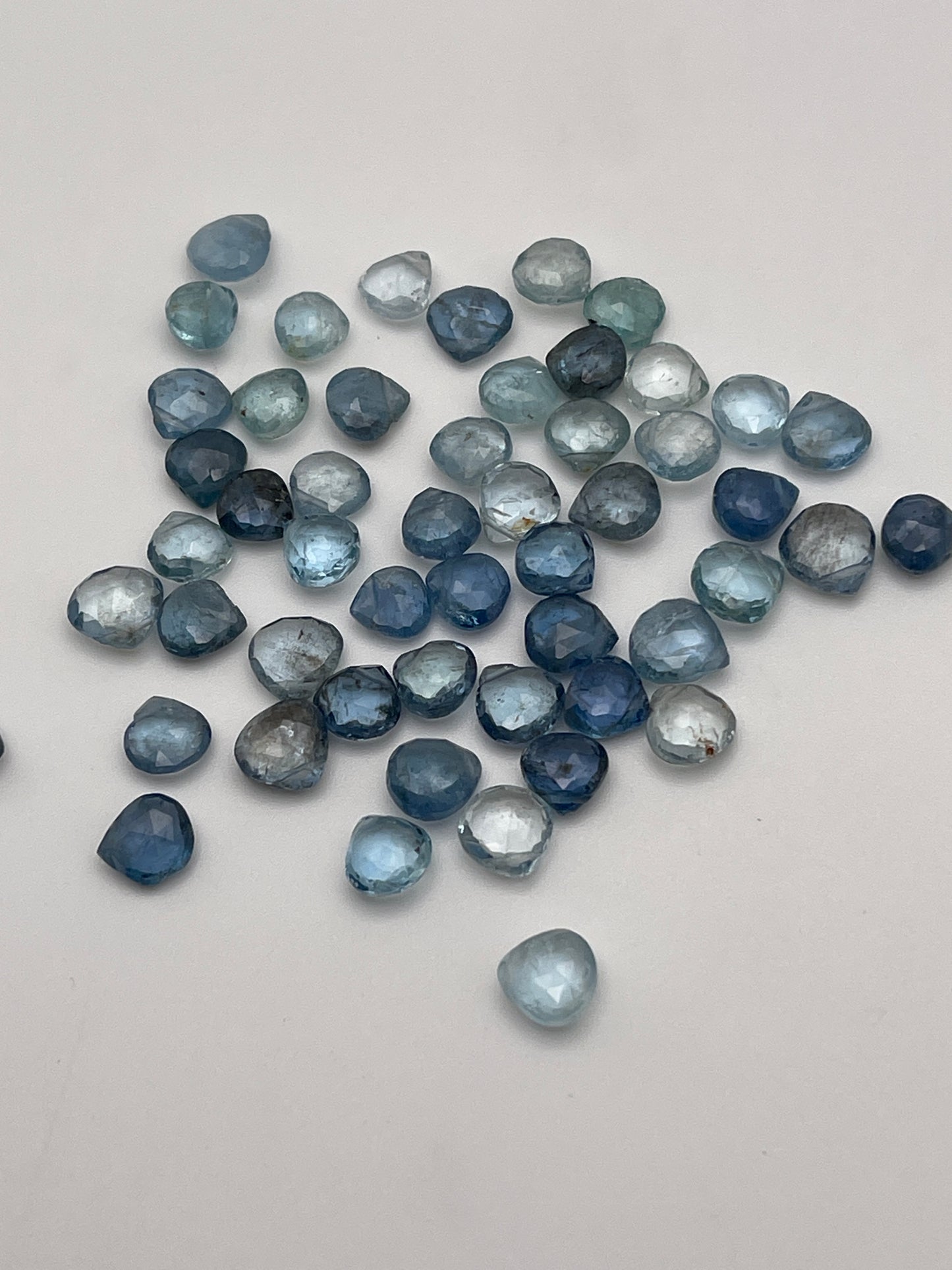 Santa Maria Aquamarine Faceted Top Drill Single Bead.