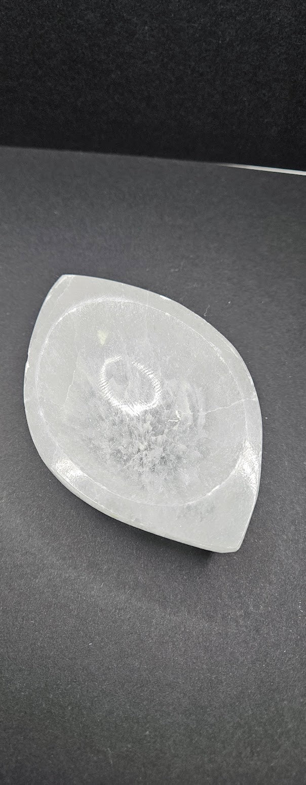 Selenite Evil Eye Bowl.
