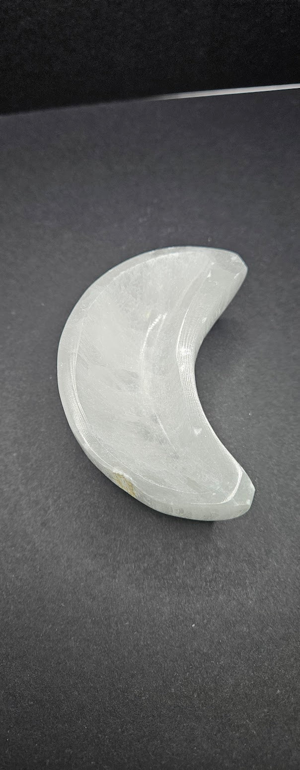 Selenite Moon Bowl Small.