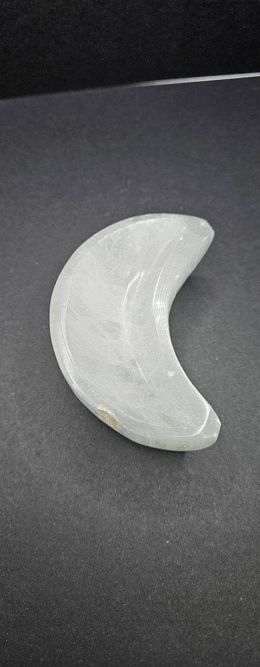 Selenite Moon Bowl Small.