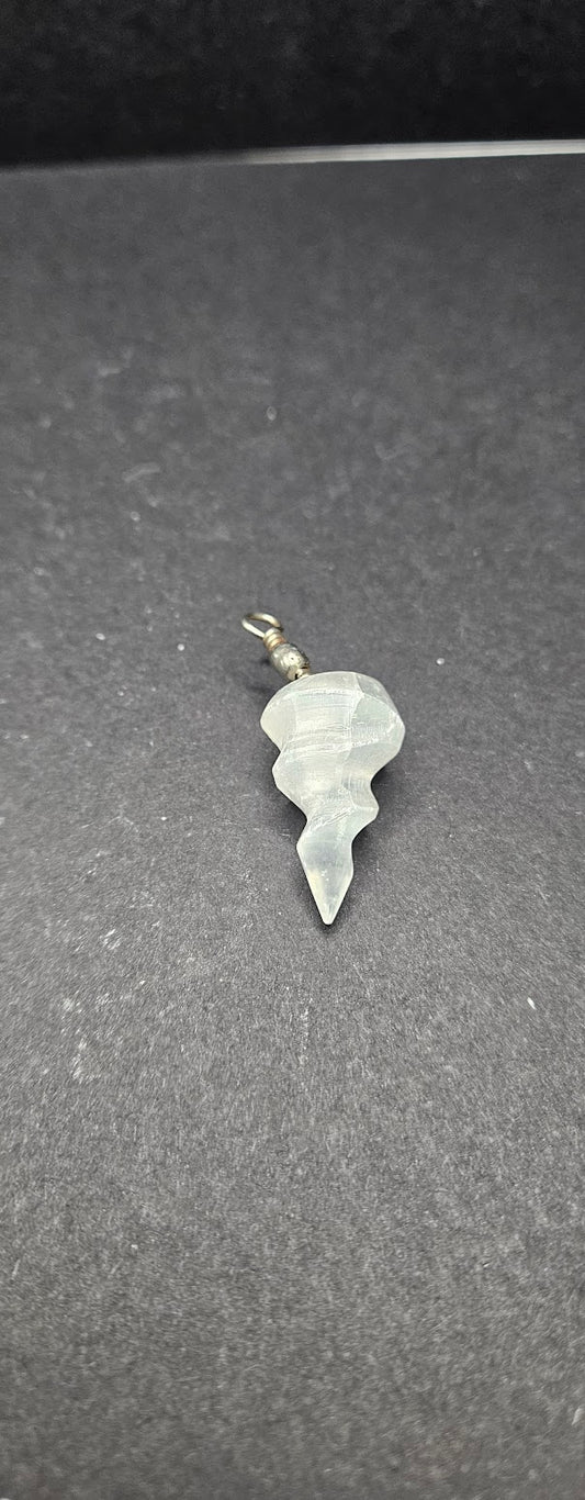 Selenite Spiral Pendant.