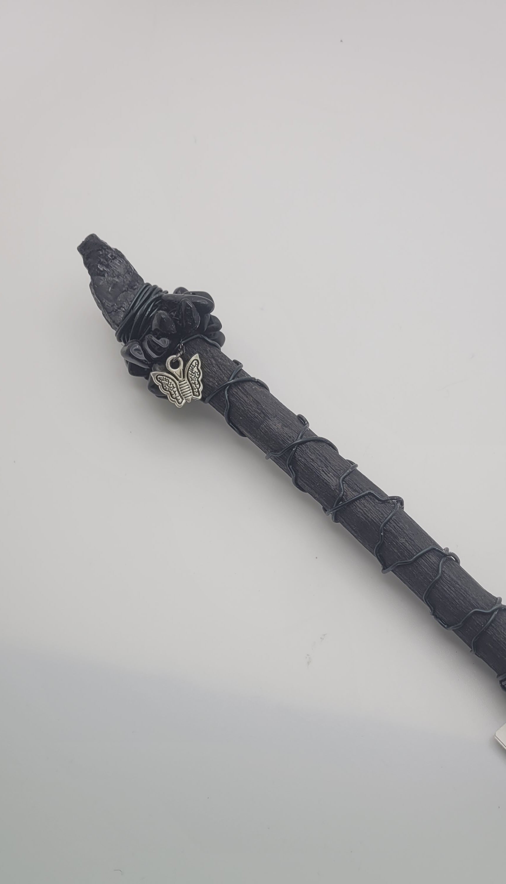 Handmade Shungite and Black Onyx Wand.