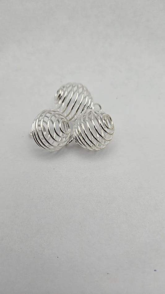 Silver Coil Pendant.