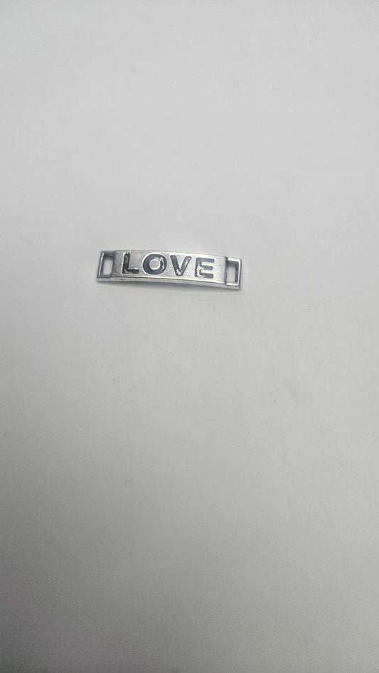 Silver Color Pewter LOVE Connecter.