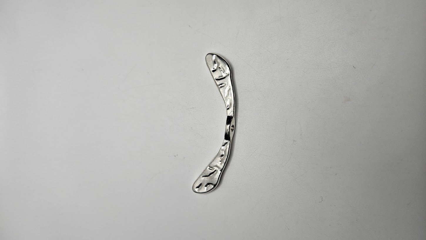 Silver Color Pewter Large Wing Bead.