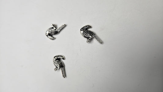 Silver Color Pewter Toucan Bead.