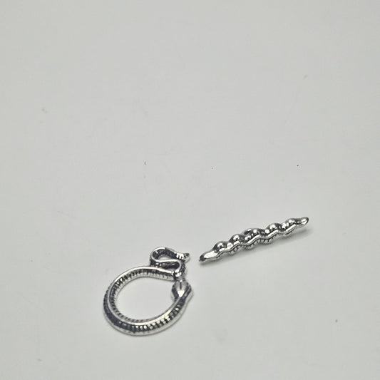 Silver Colored Pewter Snake Togglef.