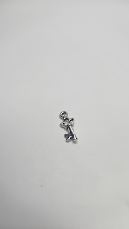Silver Colored key Pewter Charm.