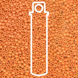 Size 11 Seed Beads Opaque Orange.