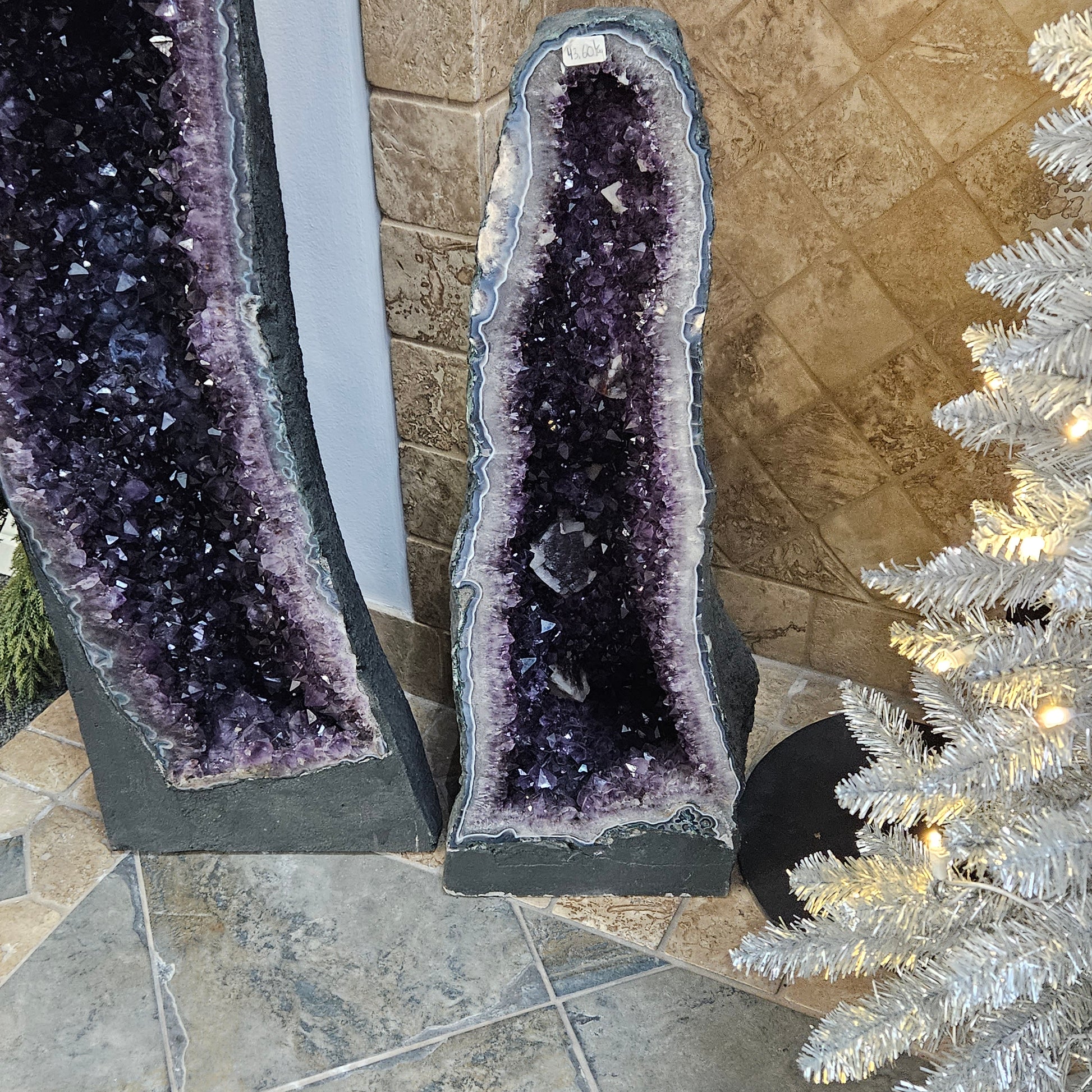 Small Amethyst Twin Cathedral 29" Set.