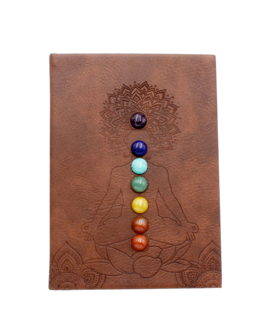 Small Chakra Journal With Gemstones.