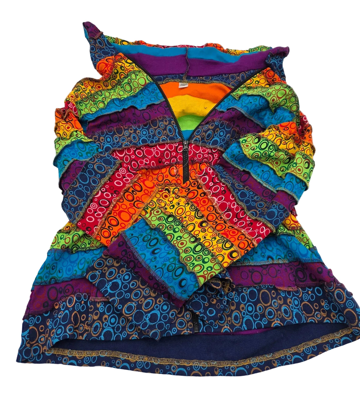 Small Medium Rainbow Hoodie.