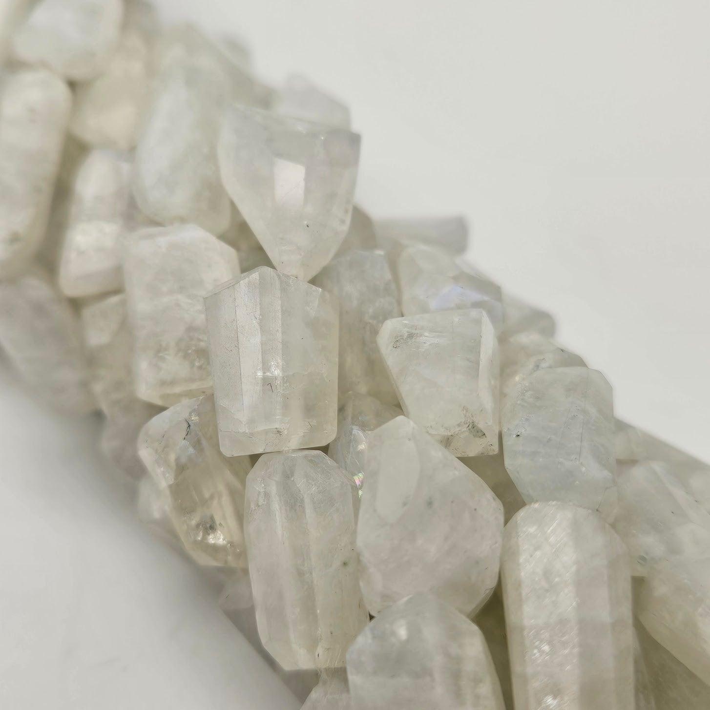 Small Moonstone Chunk Bead Strand.