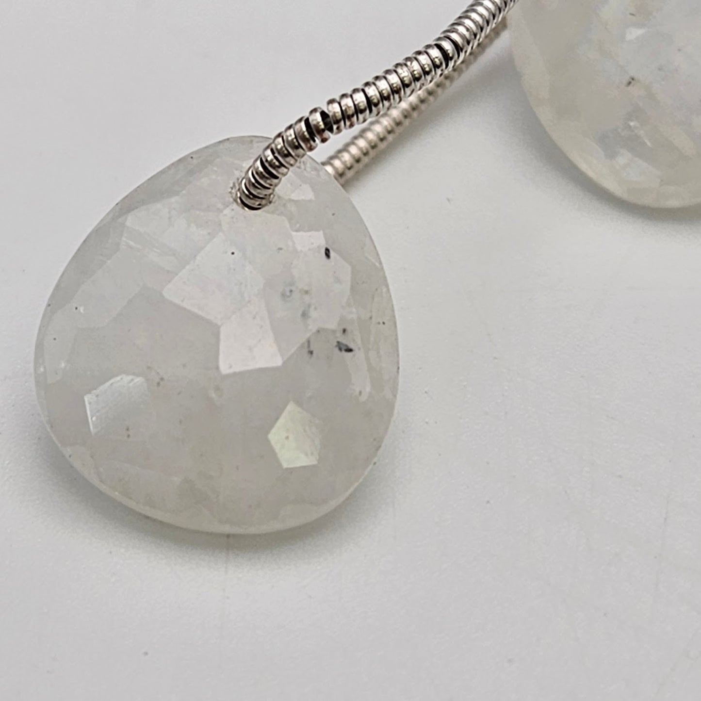 Small Moonstone Drop Single Bead.