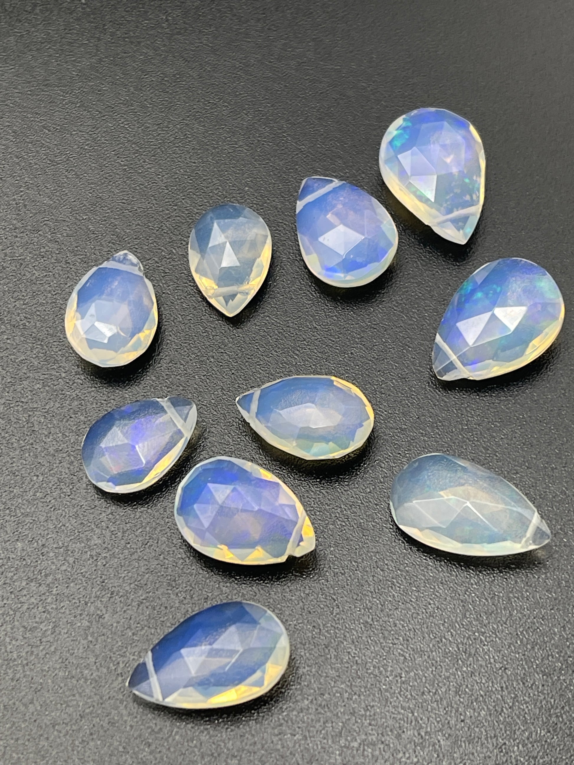Small Opal Faceted Top Drill Ethiopian Single Bead.
