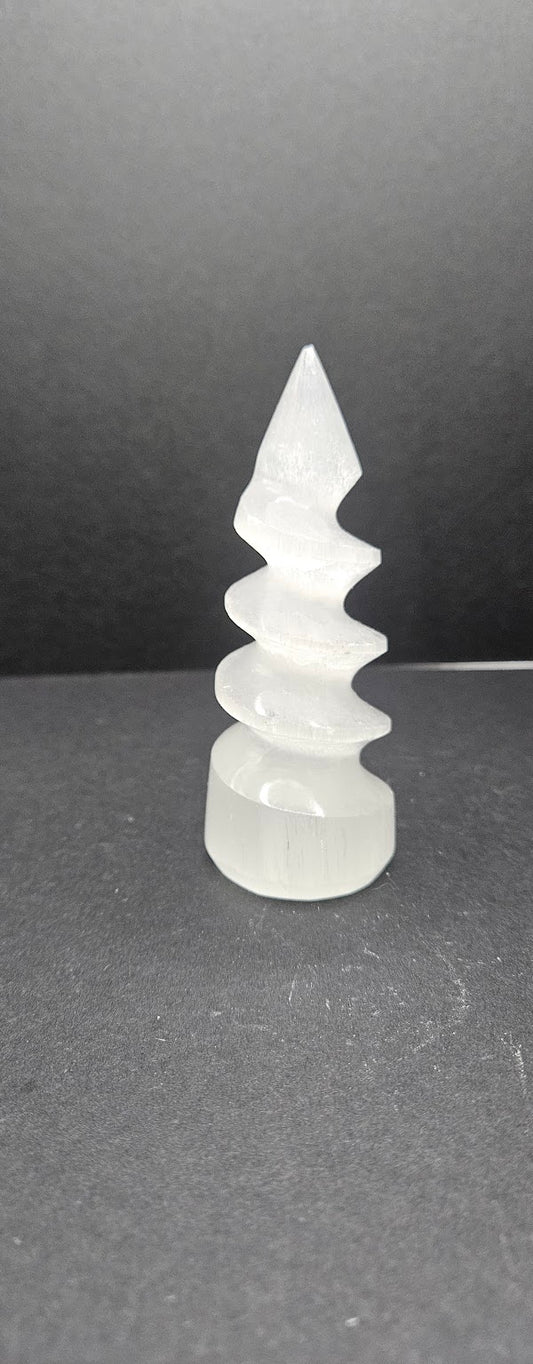 Small Selenite Spiral Tower.