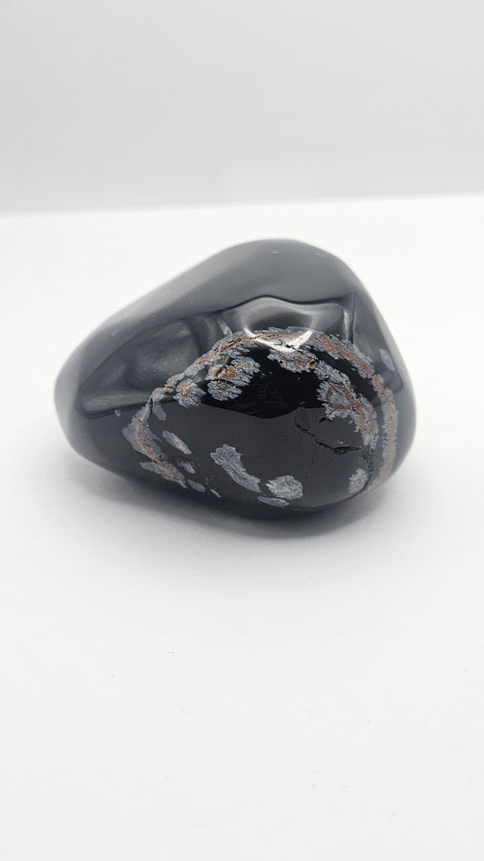 Snowflake Obsidian Palm Stone.