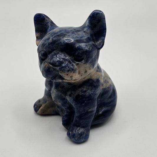 Sodalite French Bulldog 3 inch.