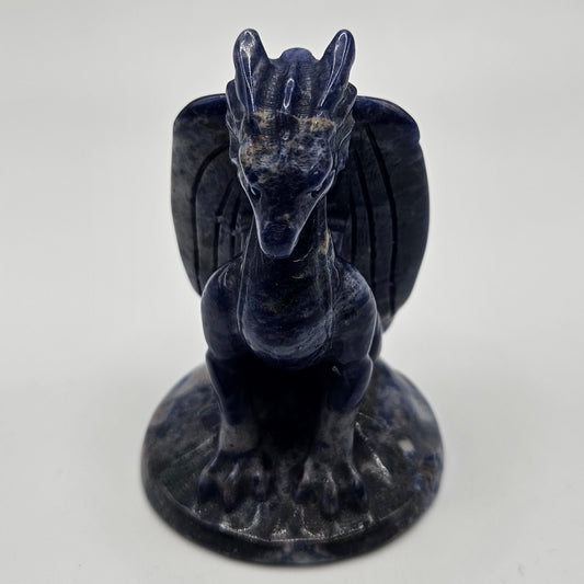 Sodalite Sitting Dragon 3 inch.