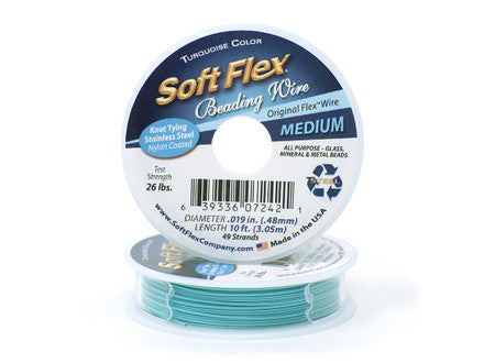 Soft Flex Wire MEDIUM 0.19 DIA 10 FT TURQUOISE.