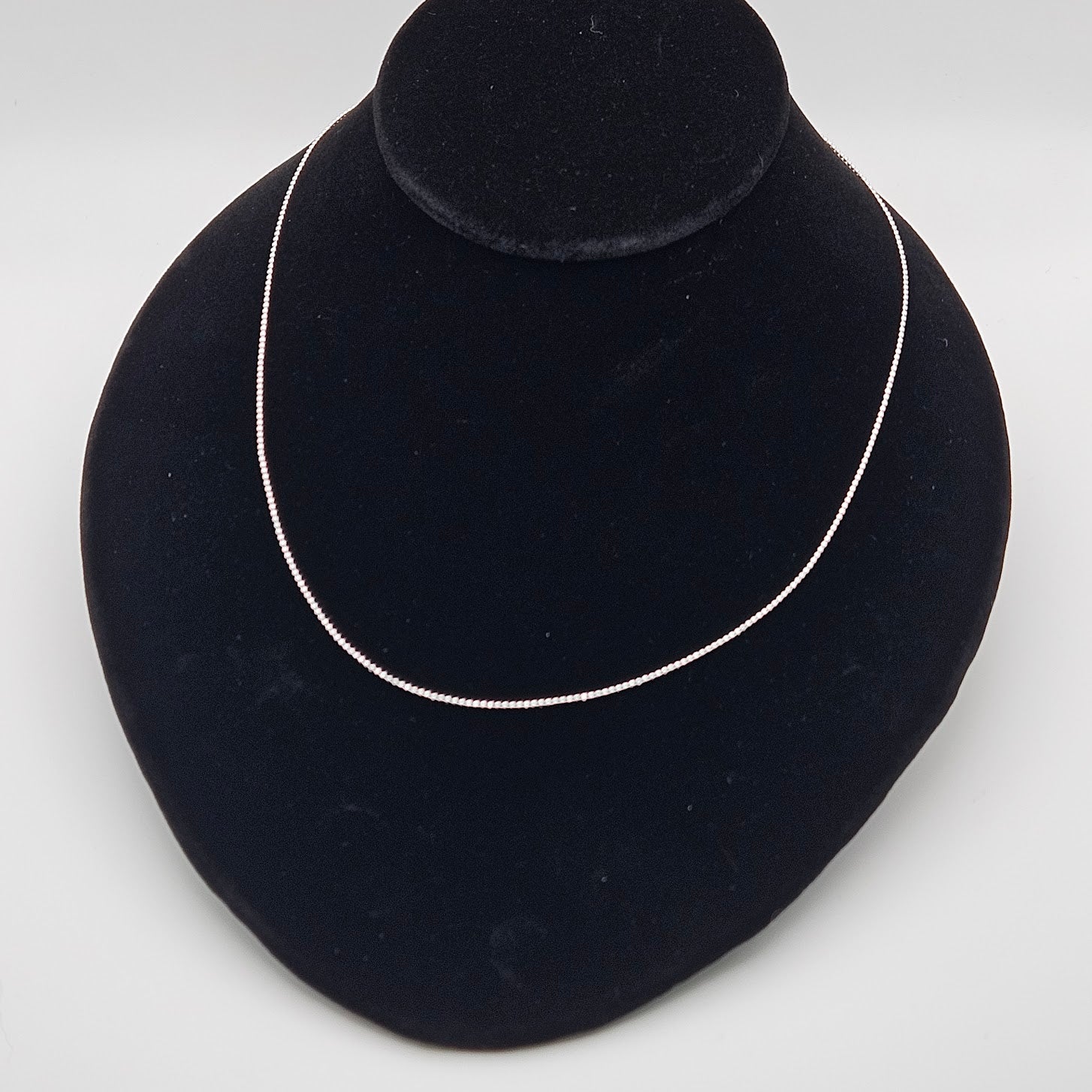 Sterling Silver 18in DC Bead Chain 1mm.