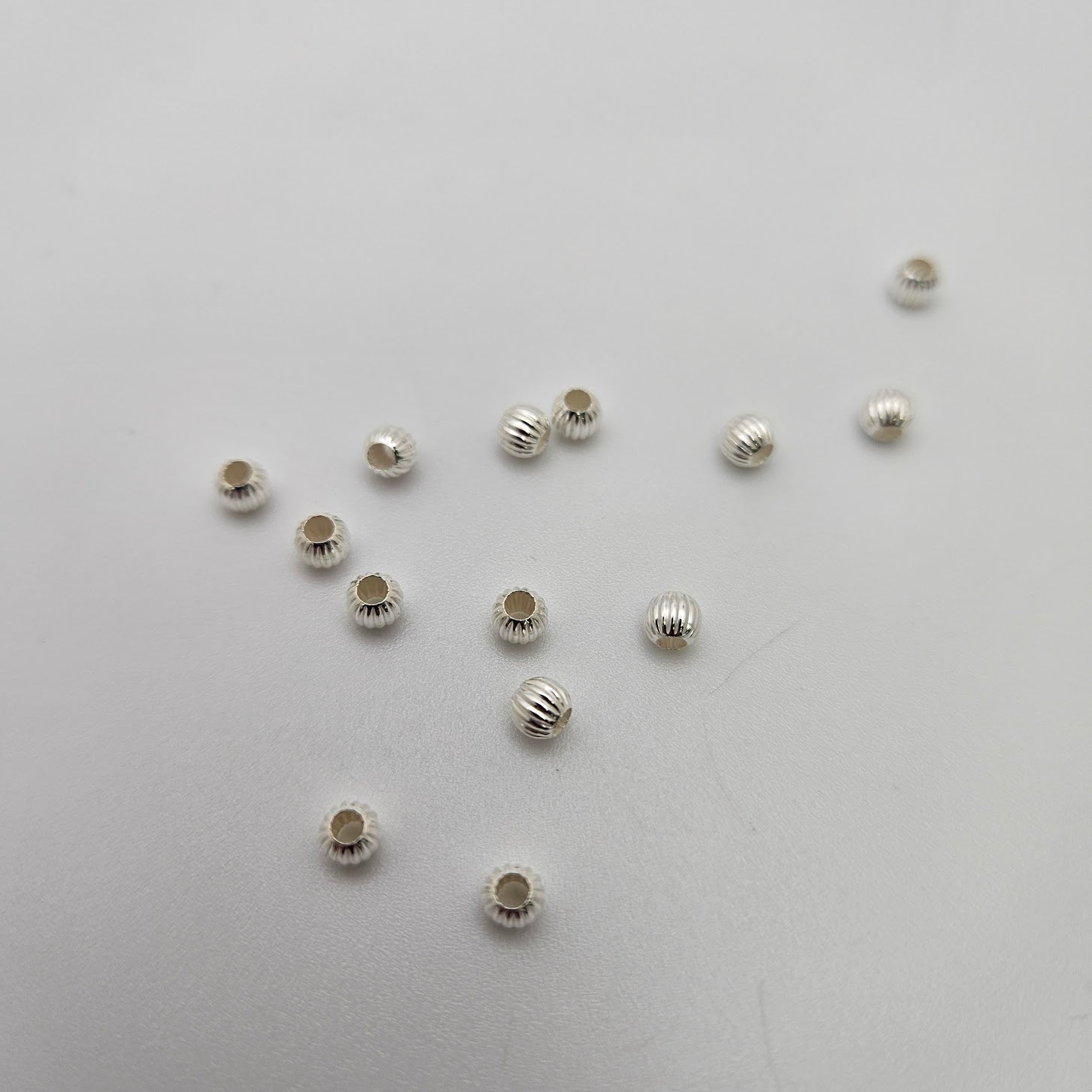 Sterling Silver 4mm Corrugated Single.