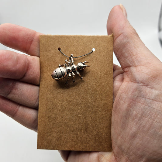 Sterling Silver Ant Pendant Pin.