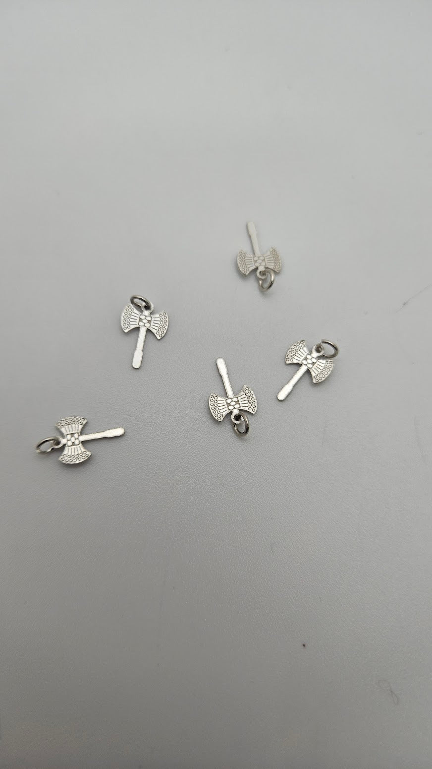 Sterling Silver Axe Charm Single.