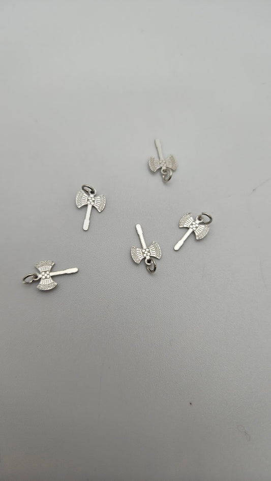 Sterling Silver Axe Charm Single.