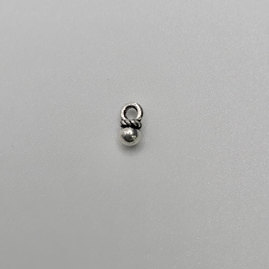 Dainty 1.5mm Sterling Silver Ball Charm.
