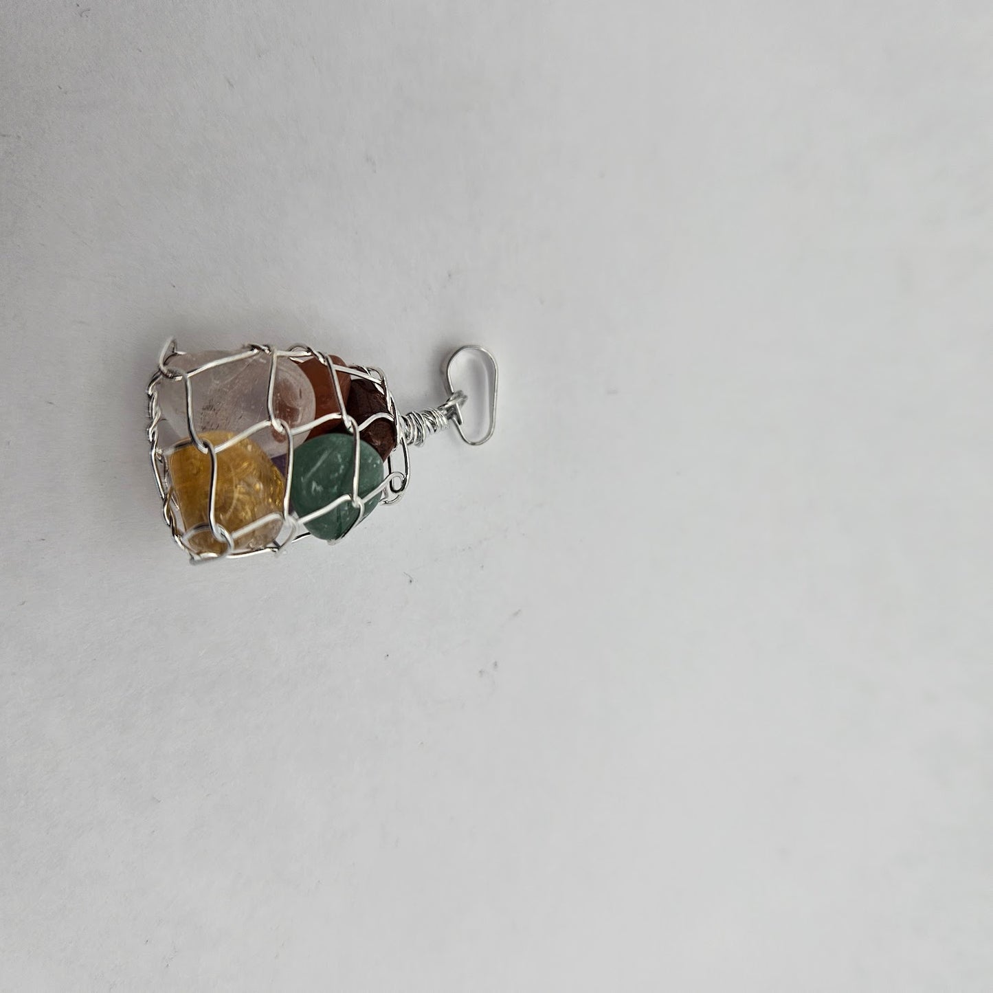 Sterling Silver Basket Pendant.