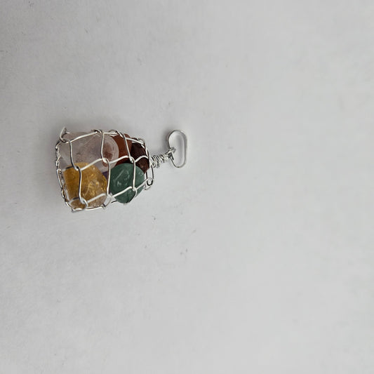 Sterling Silver Basket Pendant.