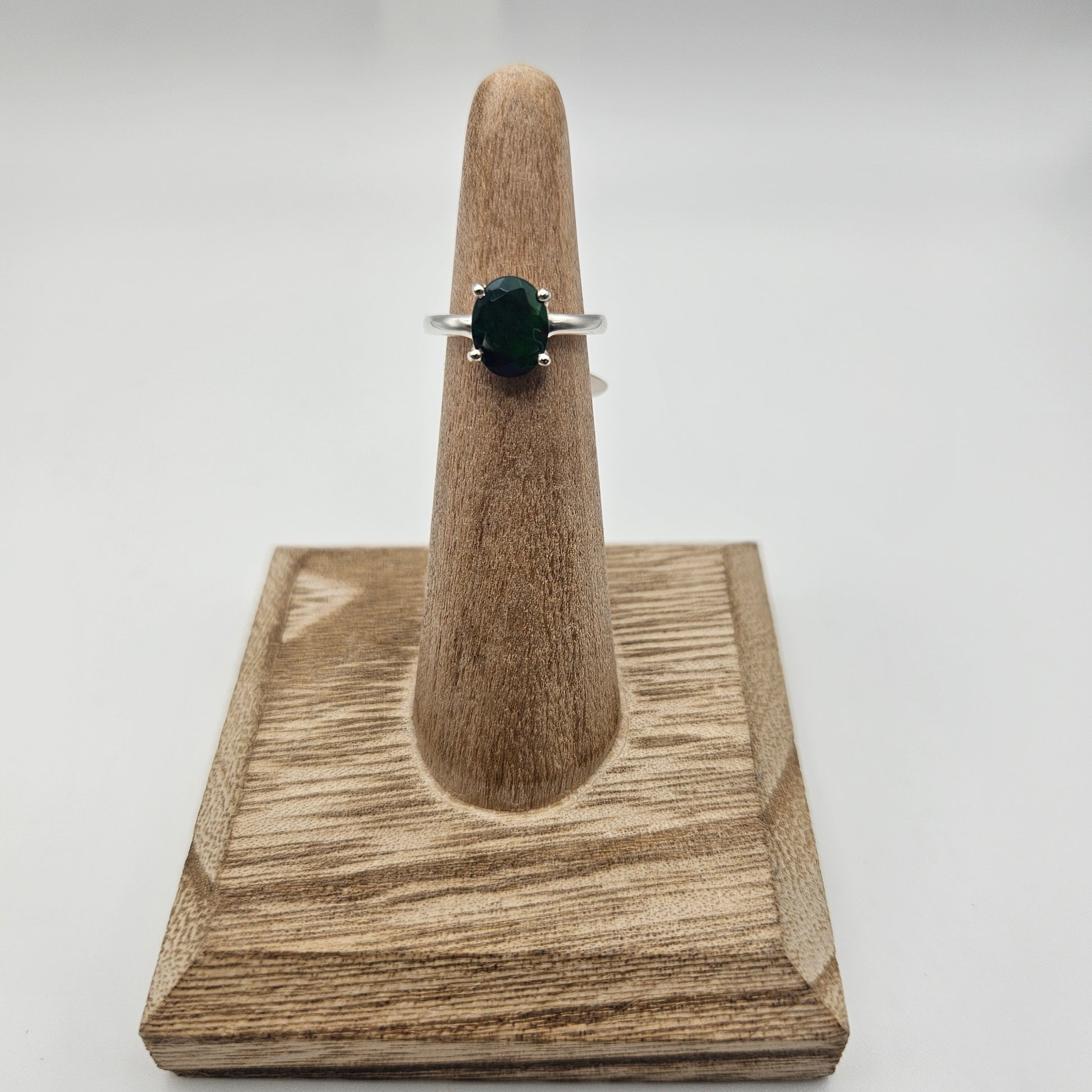 Sterling Silver Black Opal Ring Size 5