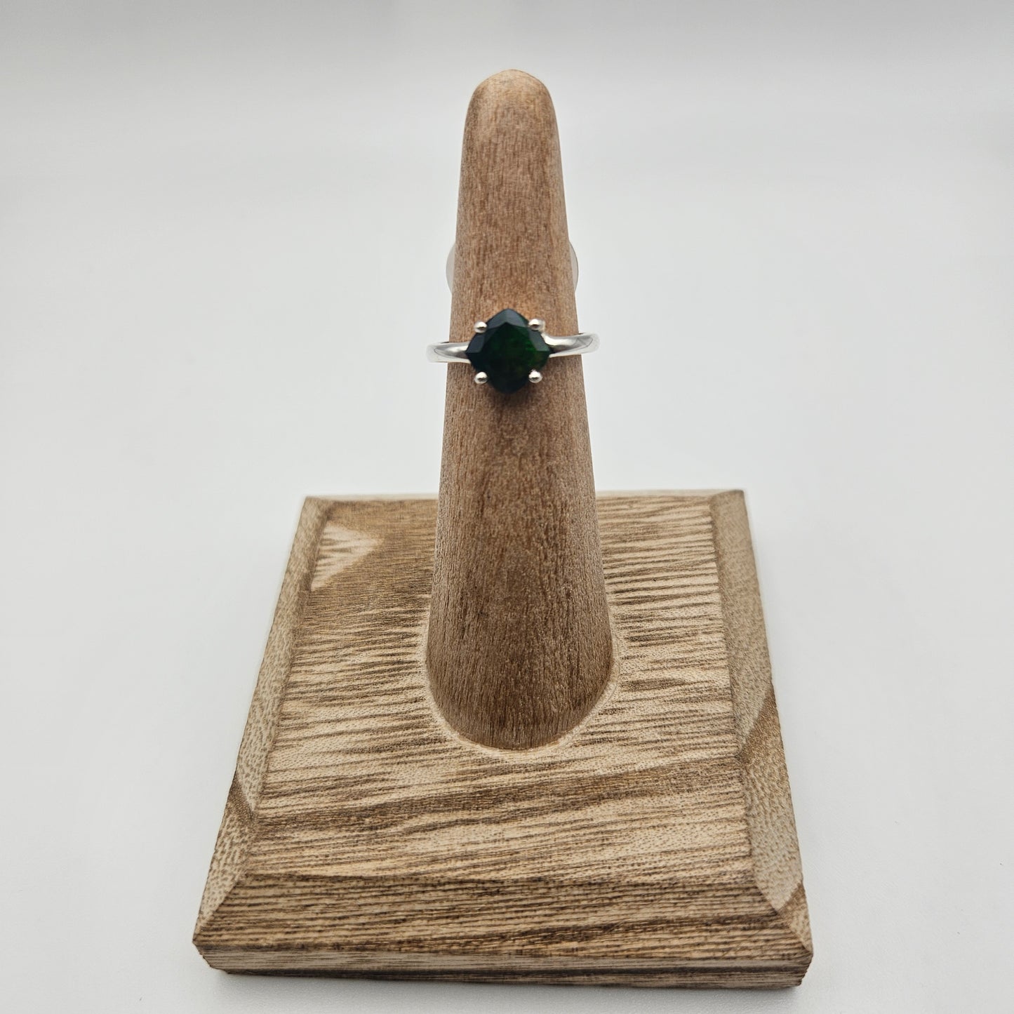 Sterling Silver Black Opal Ring Size 6