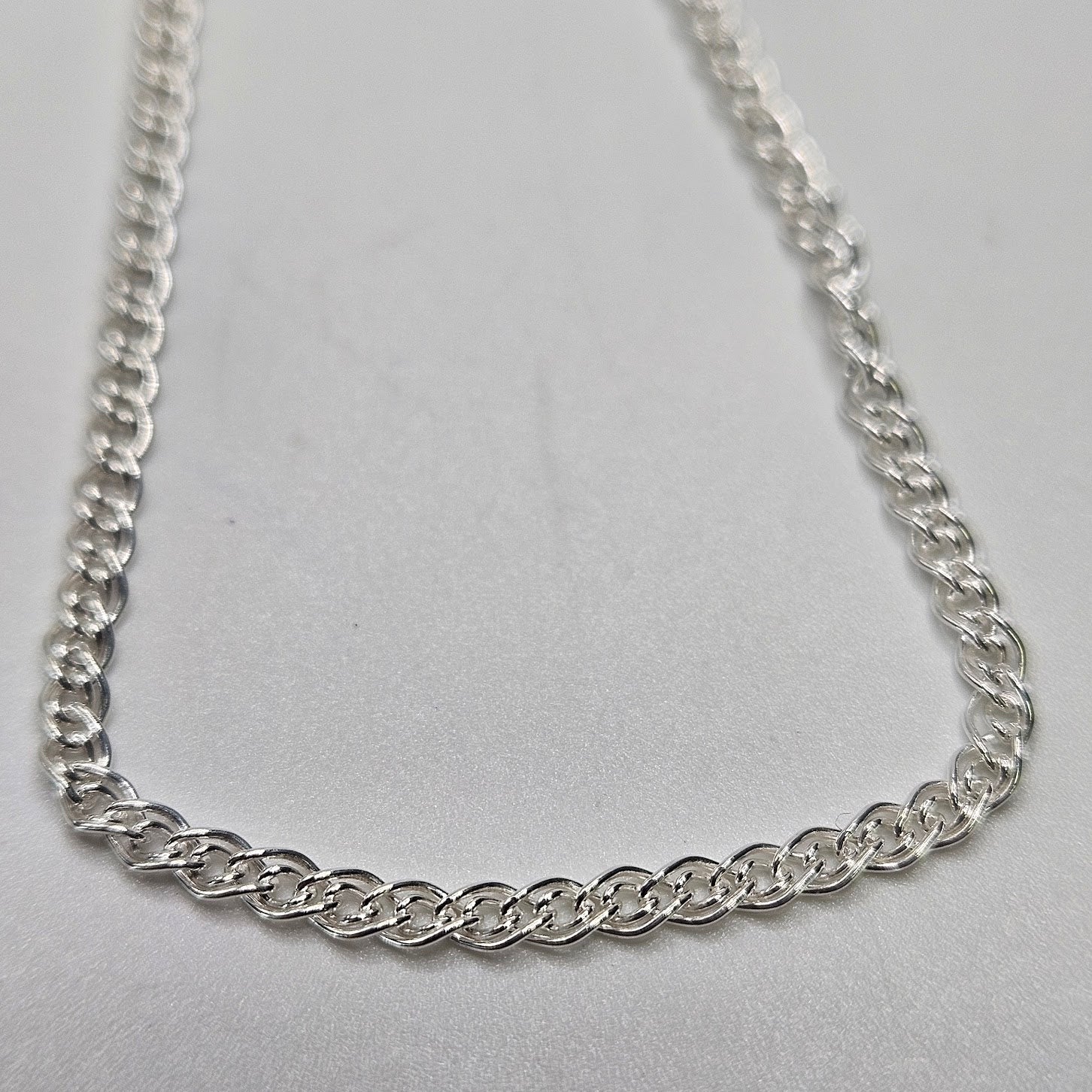 Sterling Silver Double Curb Chain By The Foot.