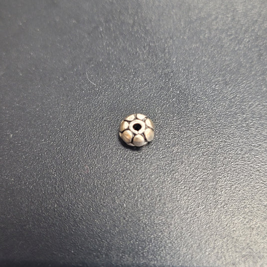 Sterling Silver Double Daisy Spacer Bead Sold Individually.