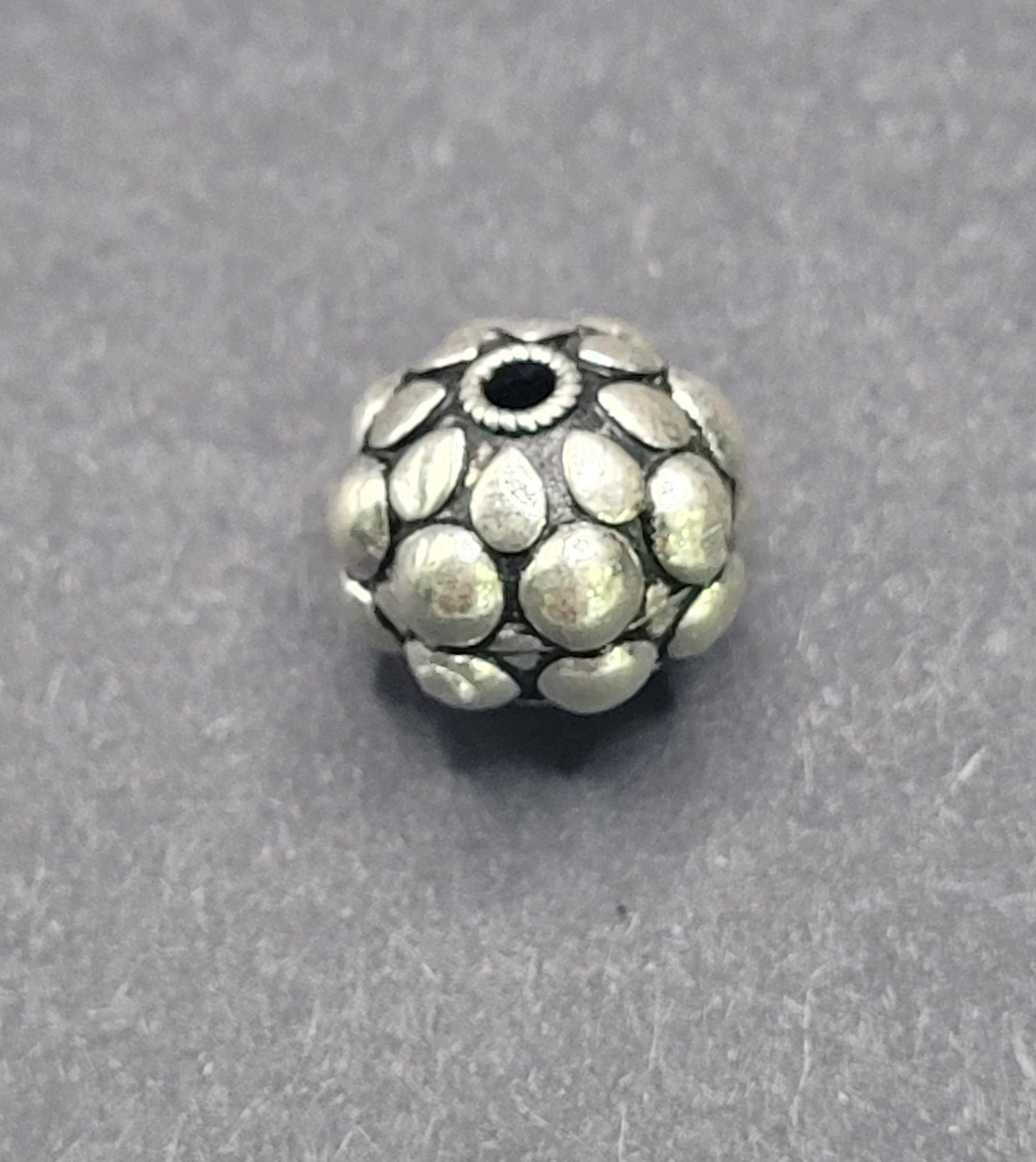 Sterling Silver Double Flower Focal Bead.