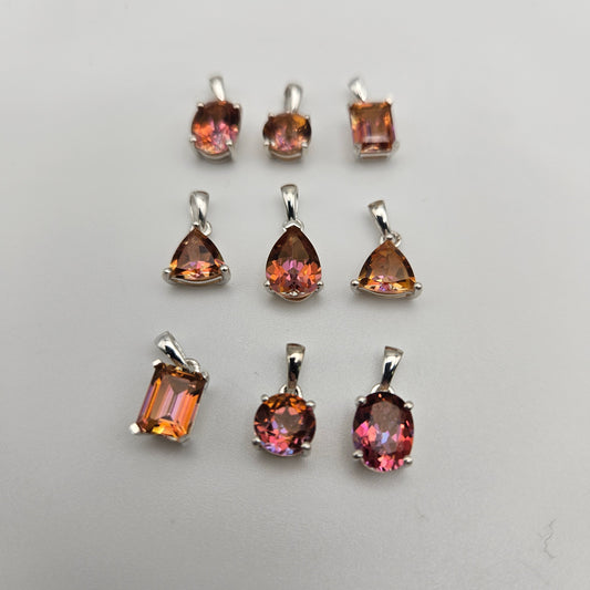 Sterling Silver Ecstasy Mystic Topaz Bezel Pendant.