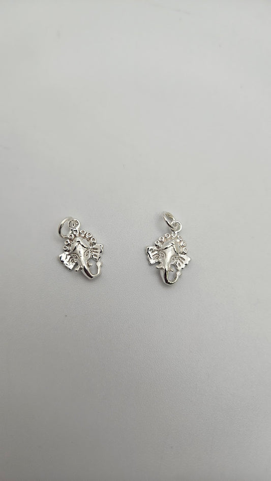 Sterling Silver Elephant Charm Single.
