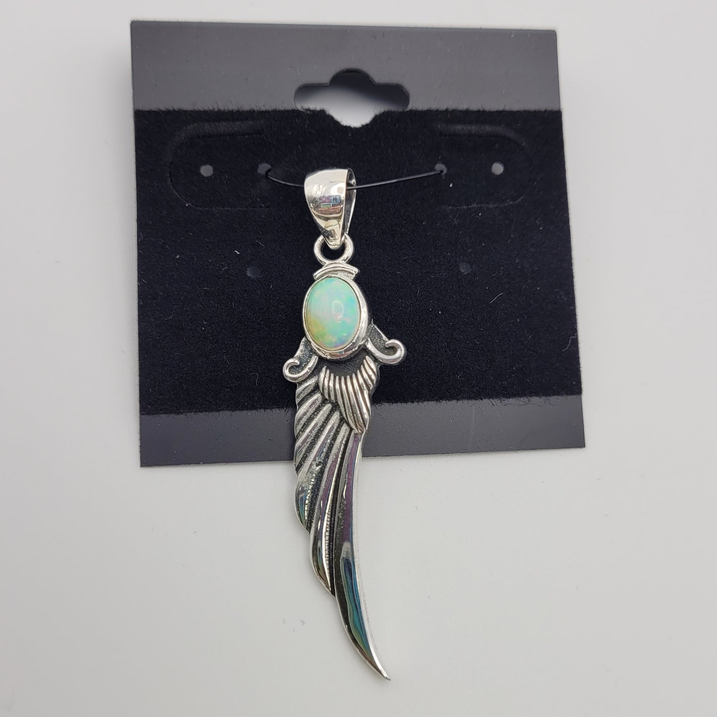 Sterling Silver Ethiopian Opal Pendant.