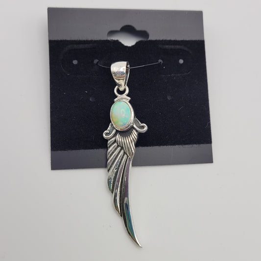Sterling Silver Ethiopian Opal Pendant.