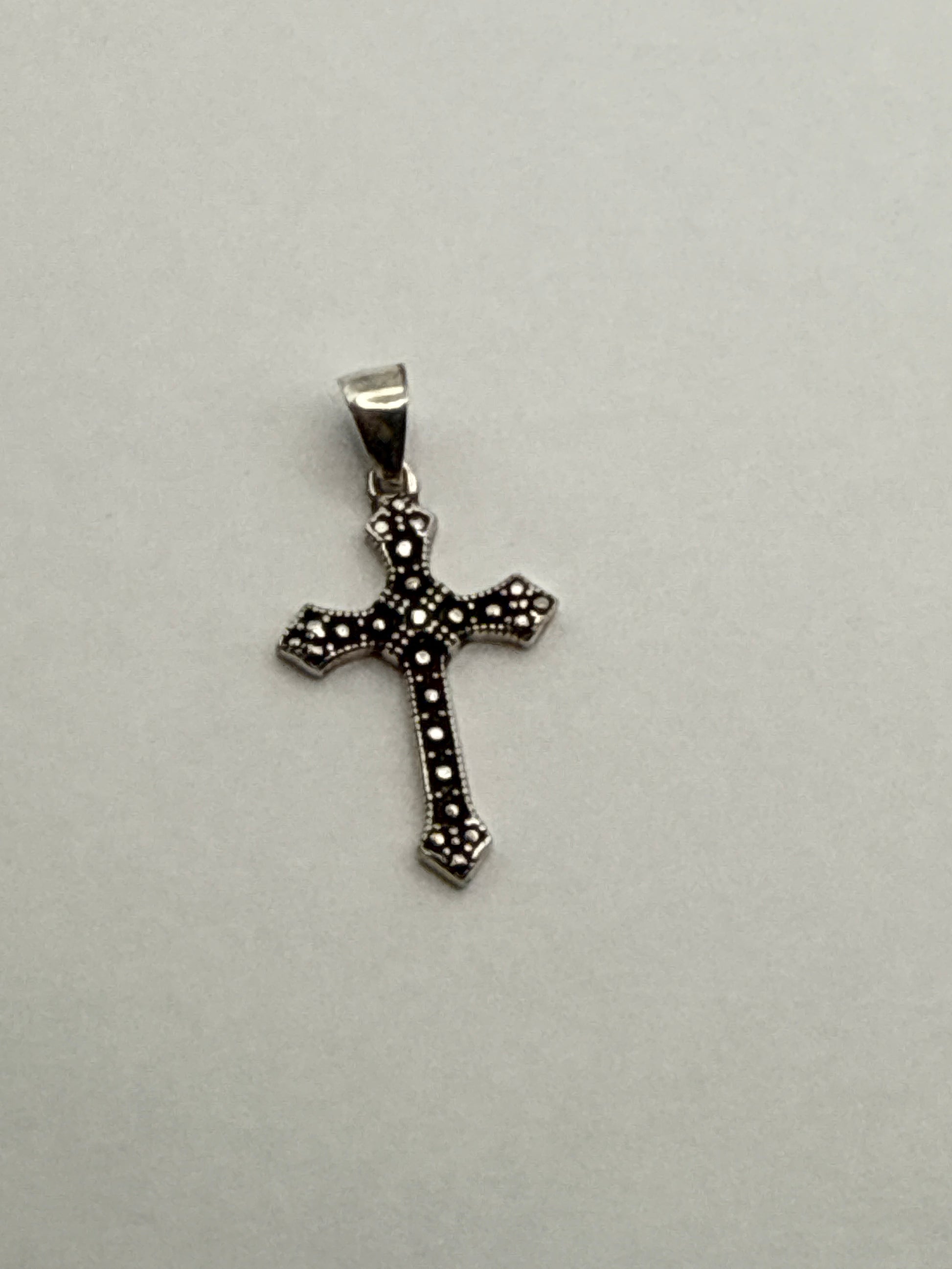 Sterling Silver Fancy Cross Pendant.