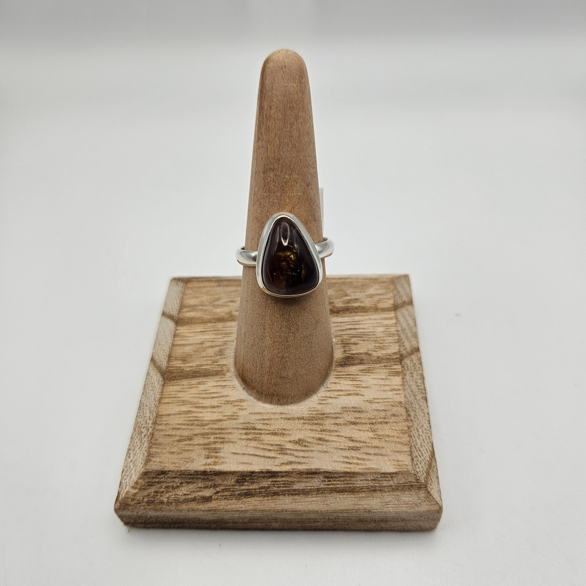 Sterling Silver Fire Agate Ring Size 9.