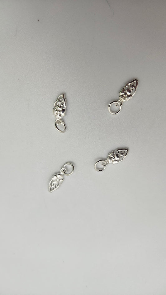 Sterling Silver Floral Charm Single.