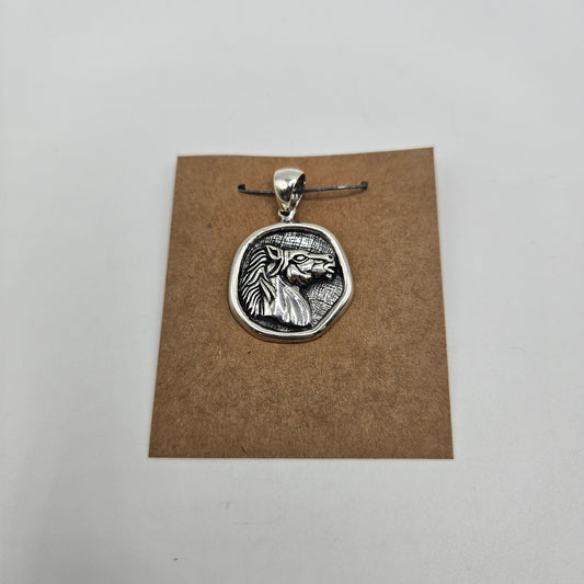 Sterling Silver Horse Coin Pendant.